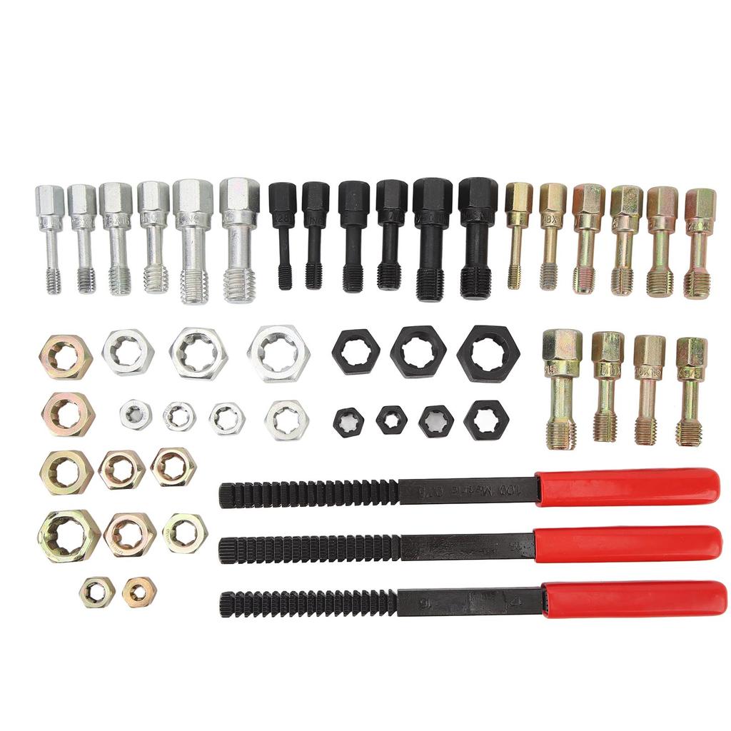 49PCS Thread Repair Thread Chaser Tool Set Metric Bolt Restorer File Nut Rethreader for Auto Mechanics