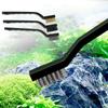 Steel Wire Brush Aquarium Algae Cleaning Brush Nylon Brush Aquarium Cleaner Fish Tank Stain Cleaning Tools Accessories 3pcs/pack