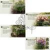 Anneau de Support Métallique pour Plantes de Jardin, Cage Robuste pour Pivoines Dahlias, Support à Fleurs Empilable pour Plantes d'Intérieur et d'Extérieur, Anneau Décoratif à Traverser