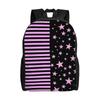 Y2K Black And Pink Graffiti Backpack Office Workers Daily Mochila Large Capacity Schoolbag Back To School Season