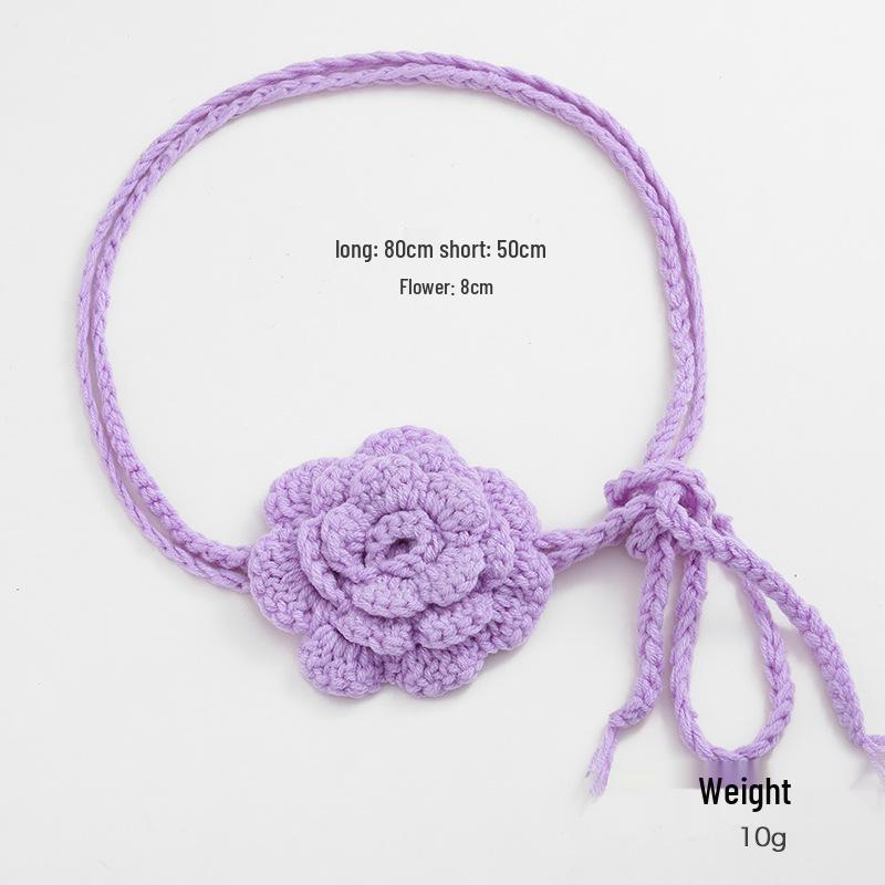 2024 Spring/Summer Handmade Multi-Color Rose Choker Necklace for Women