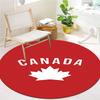 Canada Men's National Soccer Team Round Area Rug,Carpet Rug for Living Room Bedroom Sofa Playroom Decor,Non-slip Floor Mat