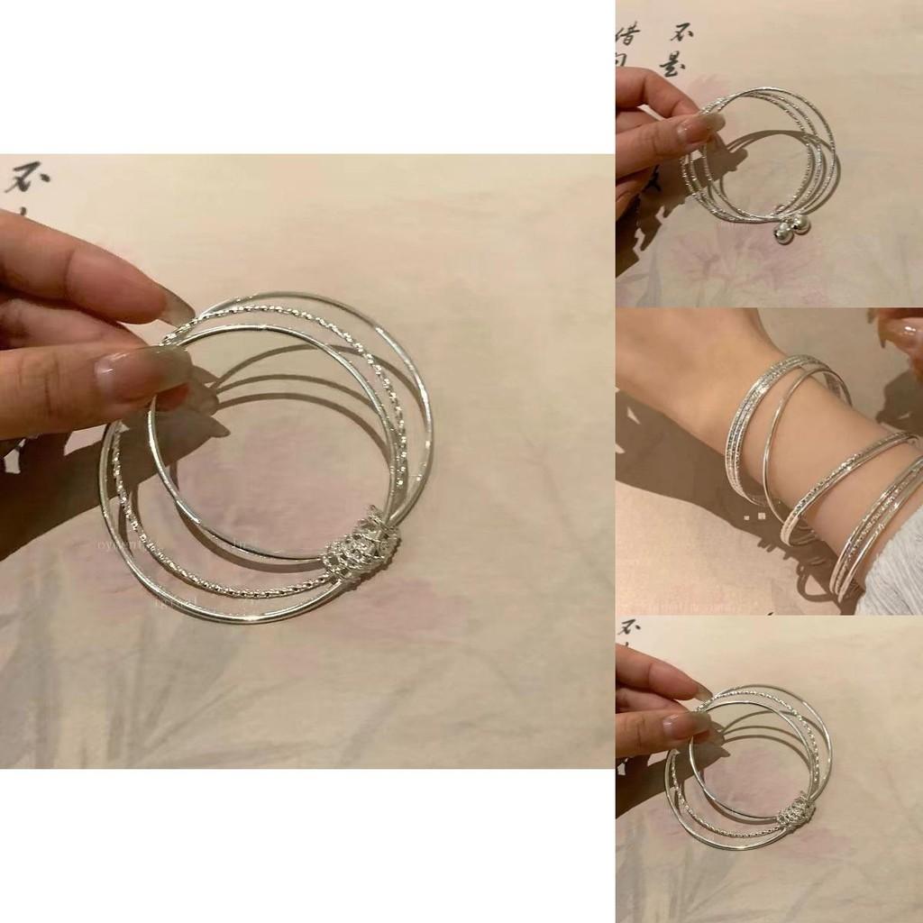 Chic Triple Bell Charm Bracelet For Women High-end Plated Alloy Jewelry