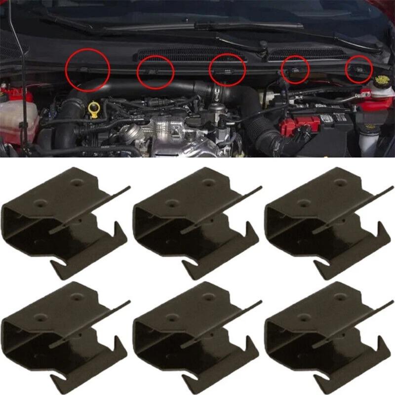 5/10PCS Cowl Scuttle Panel Trim Clips Metal Clamp Car Fastener For Ford Focus MK2 C-MAX 1329640 Outer Vent Grille Clip Retainer