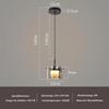 Suspension - NETTLIFE - 1 lumière - LED intégrée - Hauteur réglable - Verre et métal