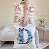 Creative Letters Floral Print Pillow Case Printed Brushed Fleece Pillow Baby Skin-Touch Eco-Friendly Dye-Sublimat
