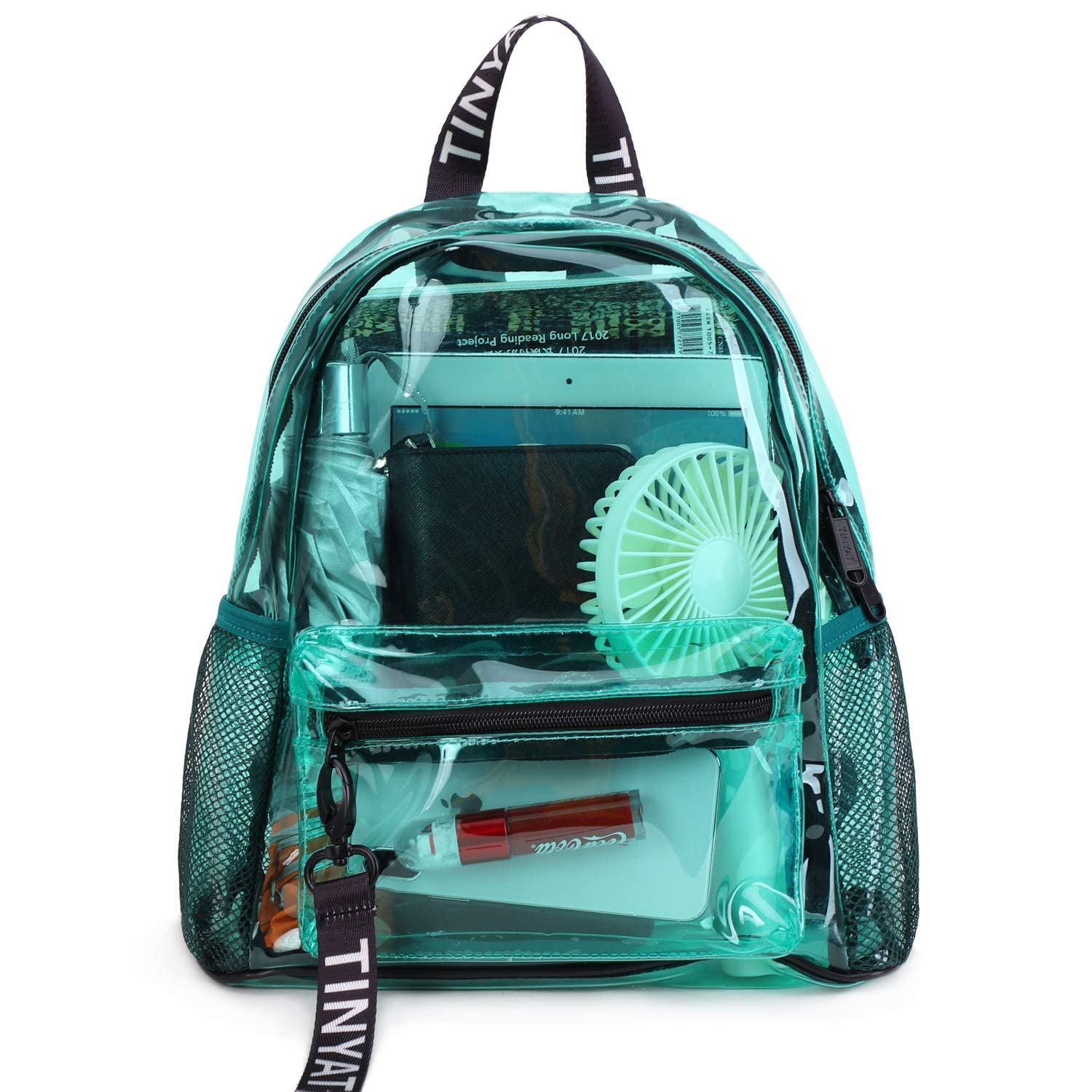 

Clear Backpack for Large For Water Play [TINYAT] Women, Transparent, Capacity, Backpack, Rucksack, PVC, Lightweight, Waterproof, Vinyl, зелений