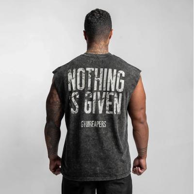 Vestă Sport GYM Reapers Imprimată Vintage Spălată Bumbac Fără Mâneci Tricou Bărbați Topuri Tank Fitness Mărime SUA