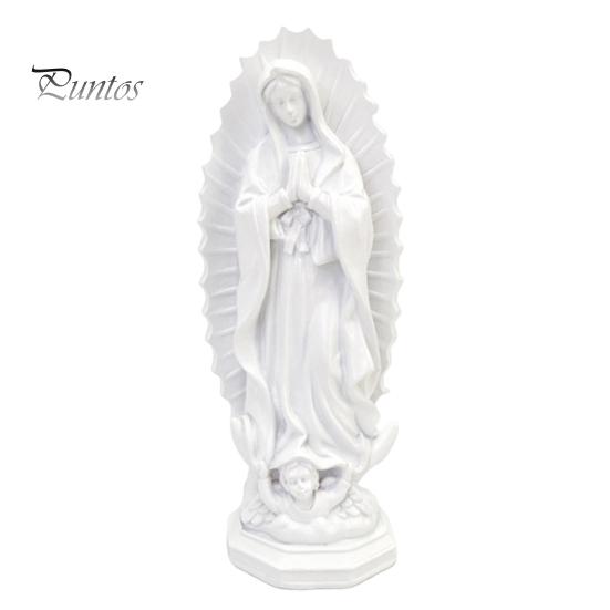 Unique Bookcase Accents Our Lady of Guadalupe Religious Statue, Virgin Mary Figurine, Resin Sculpture, Statement Piece for Cabinet Inspirational