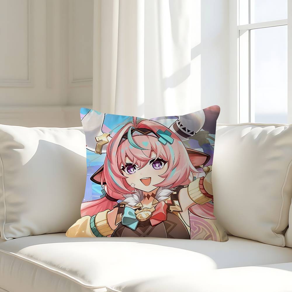 Genshin V-Varesa Pillow Case Removable Washable Cushion Cover – All-Season Soft Linen