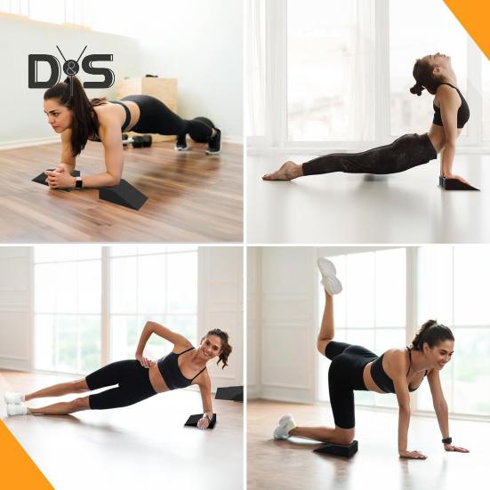 1 Set Deep Crouch Wedge Block Calf Stretcher Slant Board Professional Non-Slip EVA Fitness Weightlifting Deadlifting Strength Training Heel Elevated