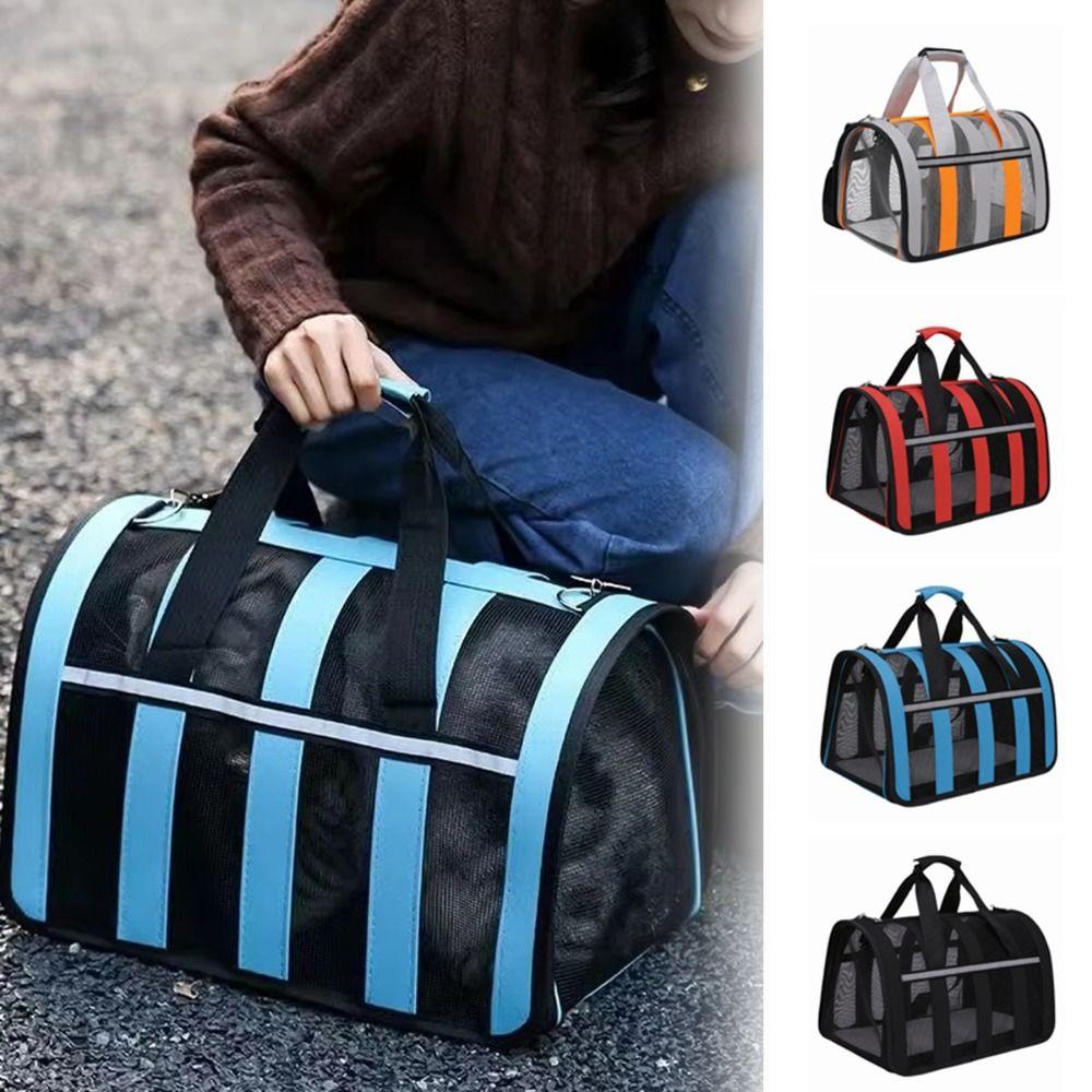 Comfortable Cats Dog Carrier Foldable Pet Travel Bag Outdoor Cat Carrier Bag  Pet Accessories