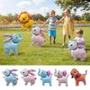 Large Size Walking Balloon Cartoon Animal With Wheel Cartoon Balloon Elephant Design Stand Design Foil Balloons Party Supplies