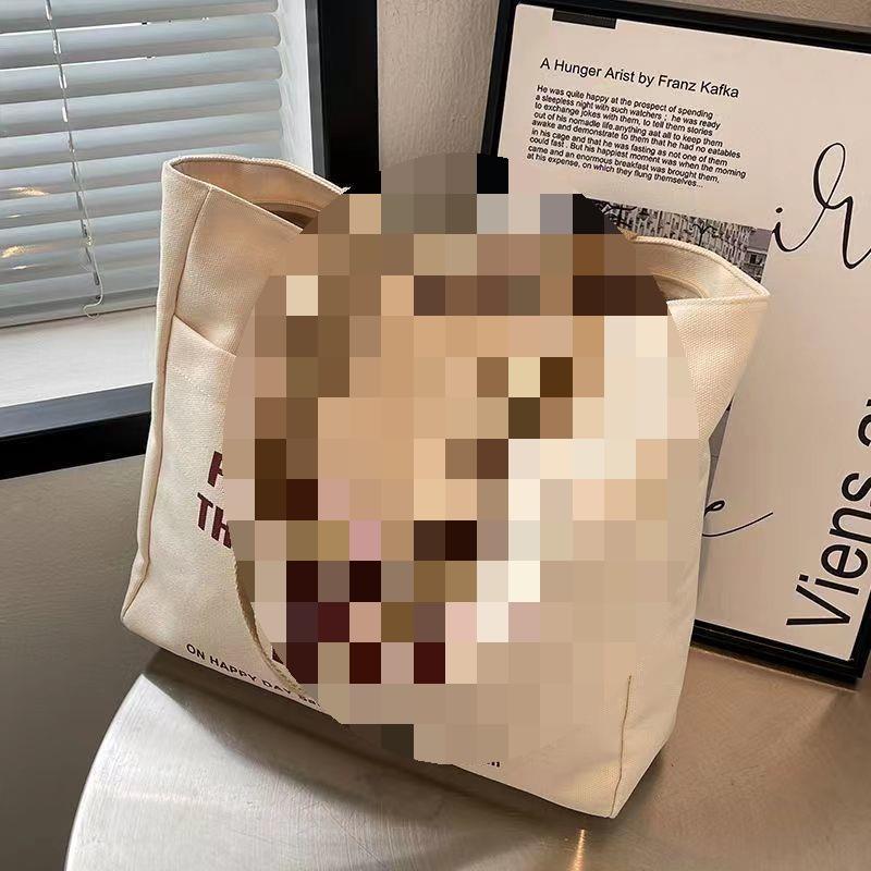 Mori Style Canvas Tote: Large-Capacity Shoulder Bag for Books and Everyday Commute