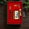 Chinese Solid Wood Pen Holder: Premium Desktop Ornament & Corporate Gift In Elegant Gift Box
