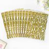 2+4cm Gold Stamping Letter Sticker Graduation Cap DIY Waterproof Self-adhesive Alphanumeric Symbol Silver Stamping Doctoral Hat Sticker
