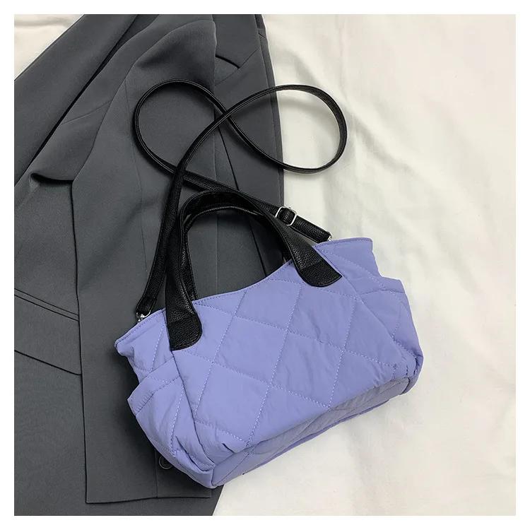 

Портативная женская сумка-мессенджер из хлопка и нейлона в форме ромба на одно плечо