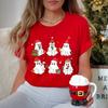 Christmas Ghost Book Cotton TShirt Lover Gift for Worm Bookish Read More Book Book Nerd Breathable Soft Simple Women Clothes