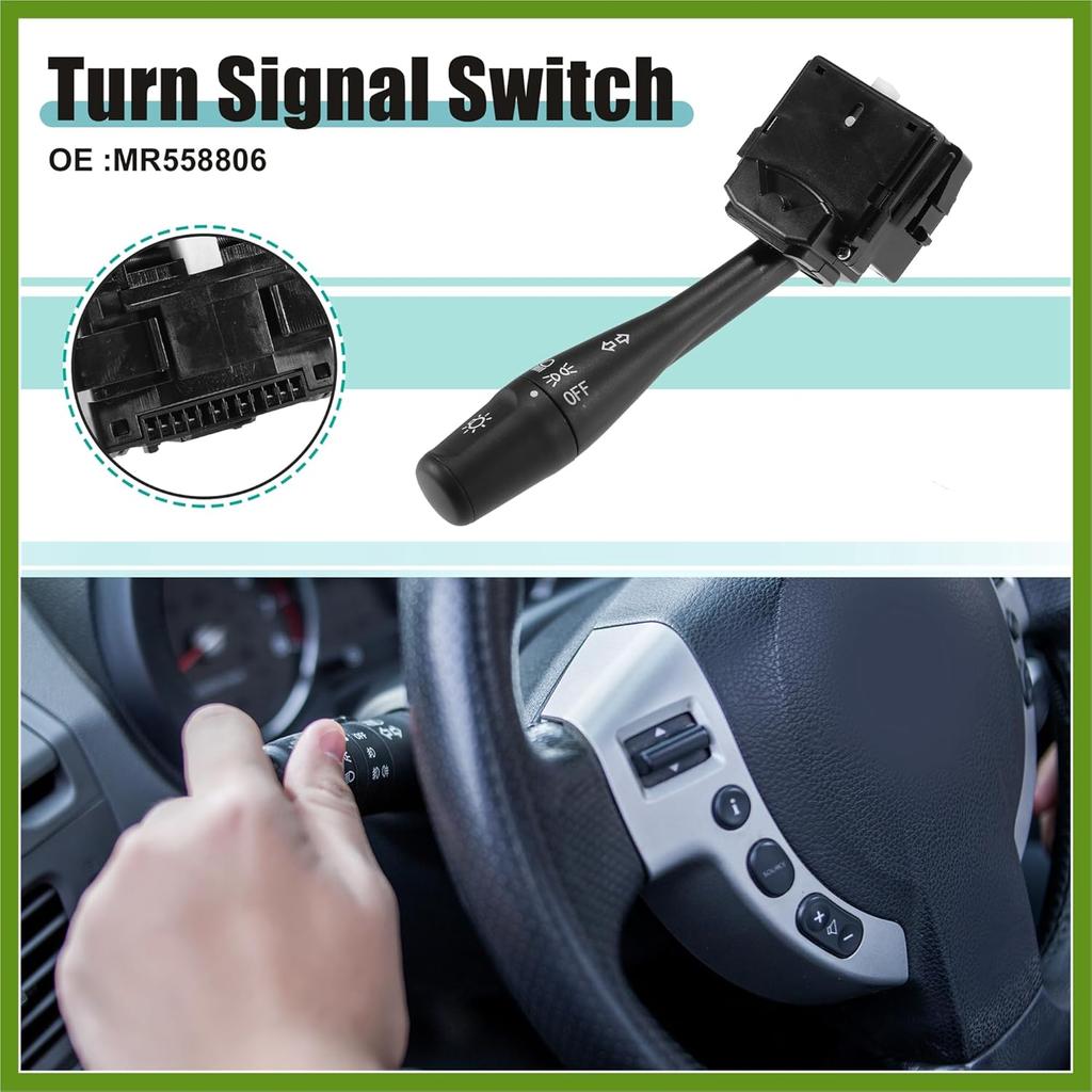 Turn Signal Switch Multifunction Combination Switch Fit for Mitsubishi Eclipse - Pack of 1 Black Vehicle Components