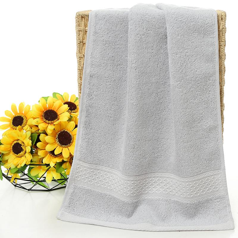 

1pcs Washcloth Cotton Towel Solid Color Soft Cotton Face Wash Towel Absorbent Towels Multipurpose Use For Hotel Bathroom 34x75cm светло-серый