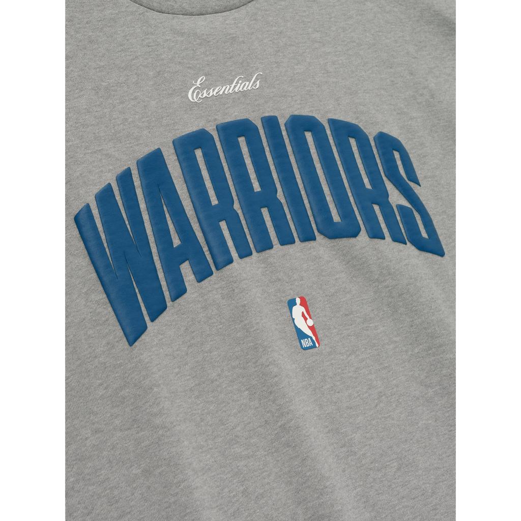Fear of God Essentials NBA Warriors 90s Tee Concrete Heather Unisex Tops Grey 125NB252209F