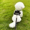 Polka Dot Pet Vest Harness Bowknot Puppy Collar Leash Cute Pet Traction Rope  Pet