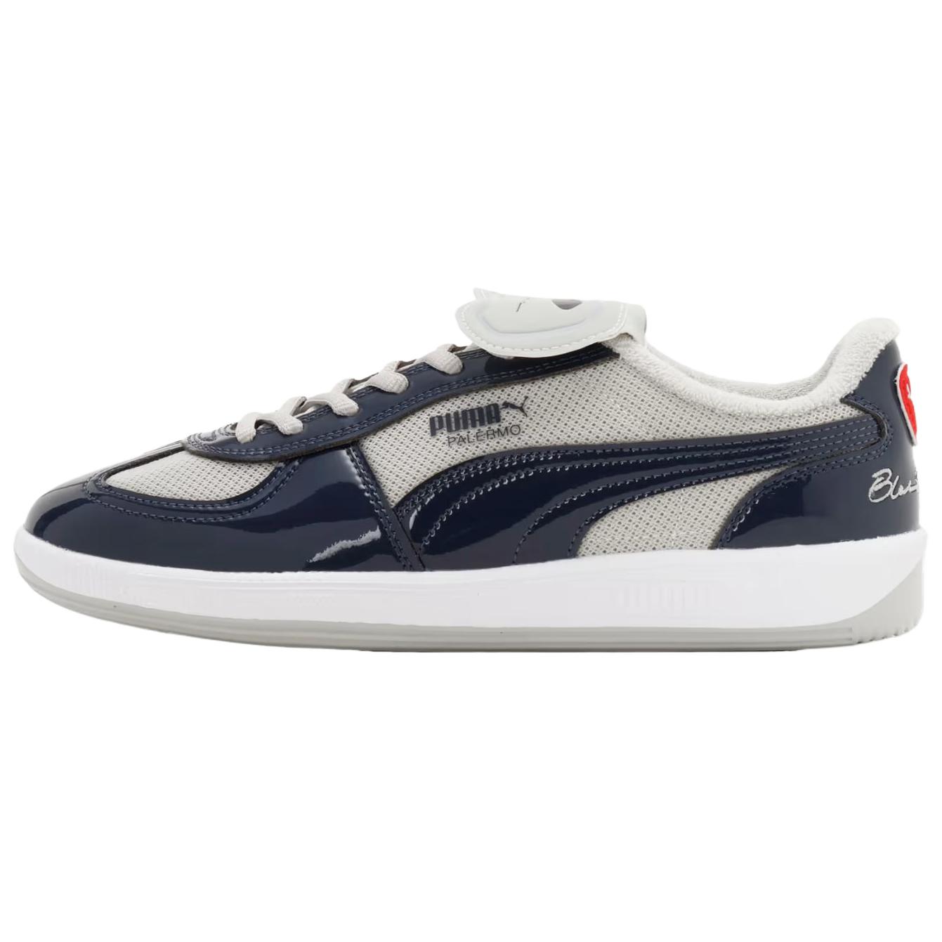 

New BlackEyePatch x PUMA Palermo PREMIUM Breathable Low top Skateboard Shoes Unisex Marine Blue 406042-01 44