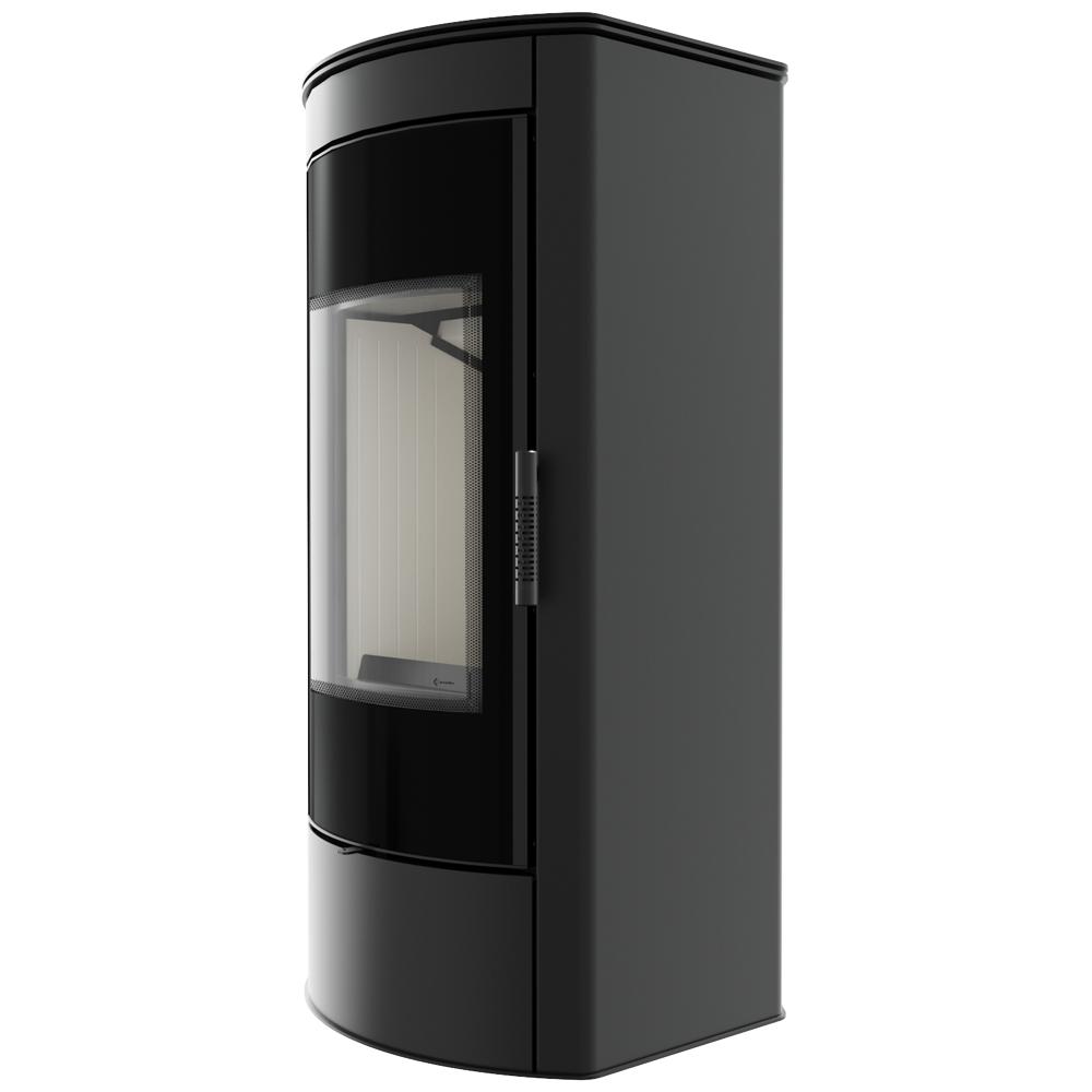 Wood Burning Steel Stove KRATKI TITAN Panorama Ø 150 11 kW