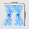 1/12 Dollhouse Sweet Floral Curtains Model Simulation Furniture Decoration Dolls House Living Scene Decor Accessories