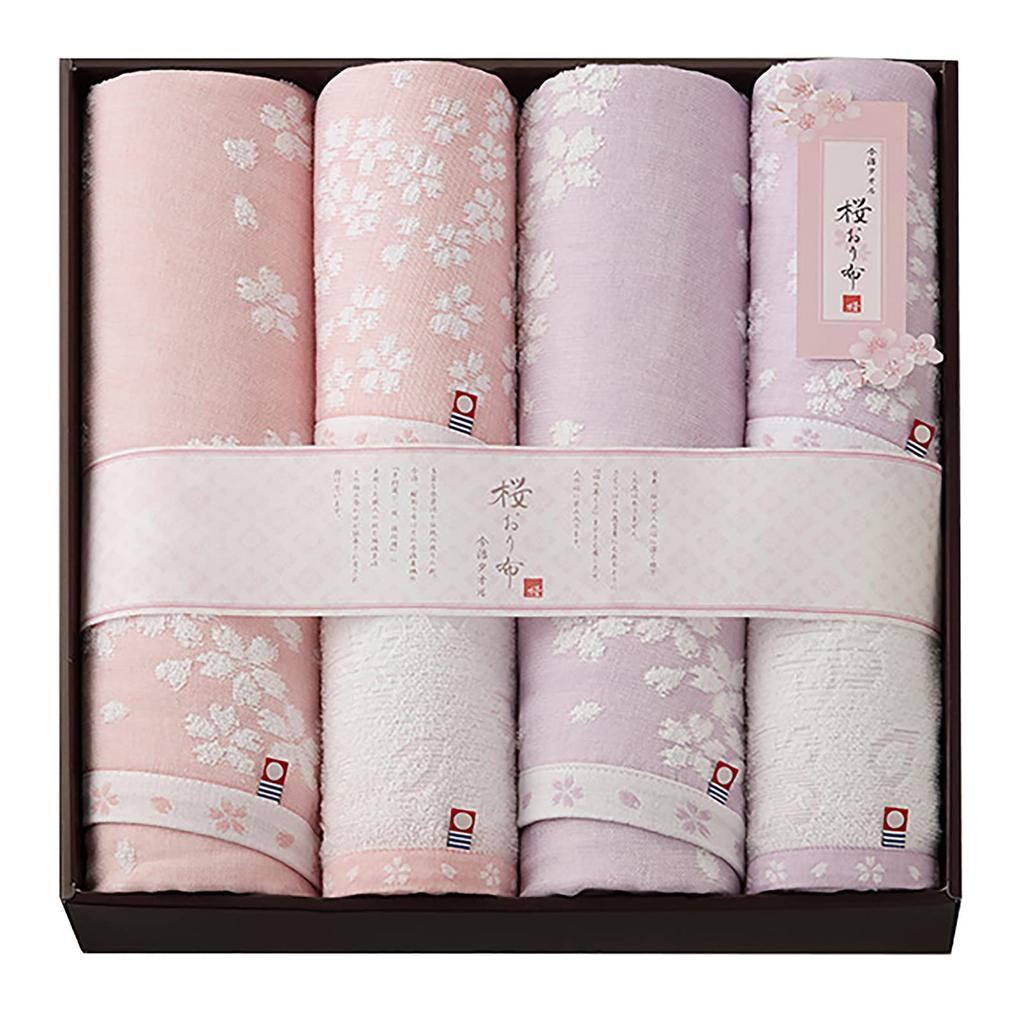 Stylem Imabari Towel Sakura Oricloth Towel Set Gift Set of 6 Bath Towels X 2 X Face Towel X 4 X Cherry Blossom Pattern Day Present Made In Japan