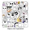 50 Cartoon Ghost Doodle Cute Halloween Kids Gauze DIY Skateboard Water Cup Decoration Stickers