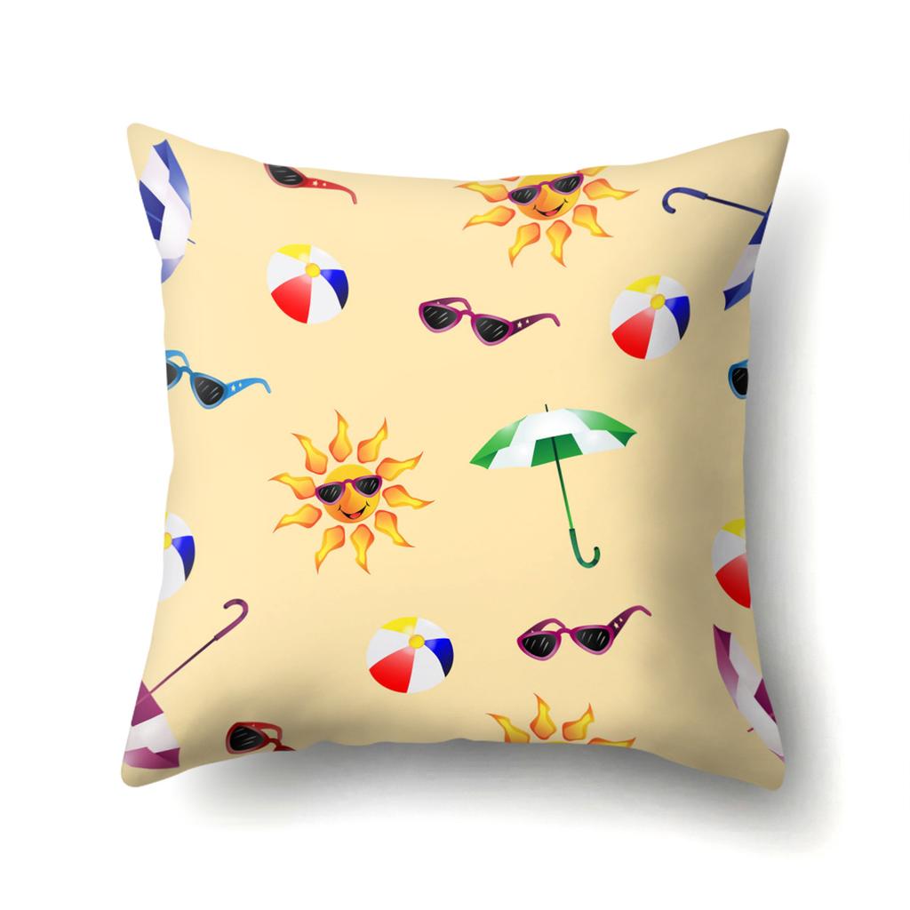 Office Pillow Pillow Cover Beach Wave Waist Pillow Creative Home Sofa Pillow Cover Premium Durable Quality Useful