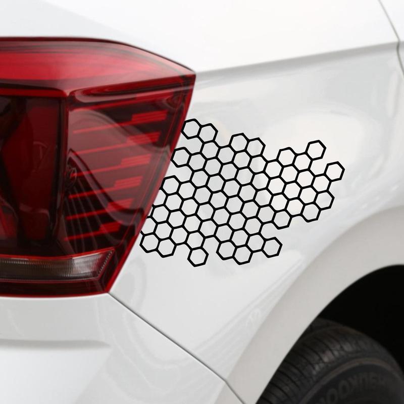 Car Fashion Honeycomb Stickers Car Decal Waterproof Sunscreen Vinyl Decals Motorcycle Car Fashion Honeycomb Decoration Sticker
