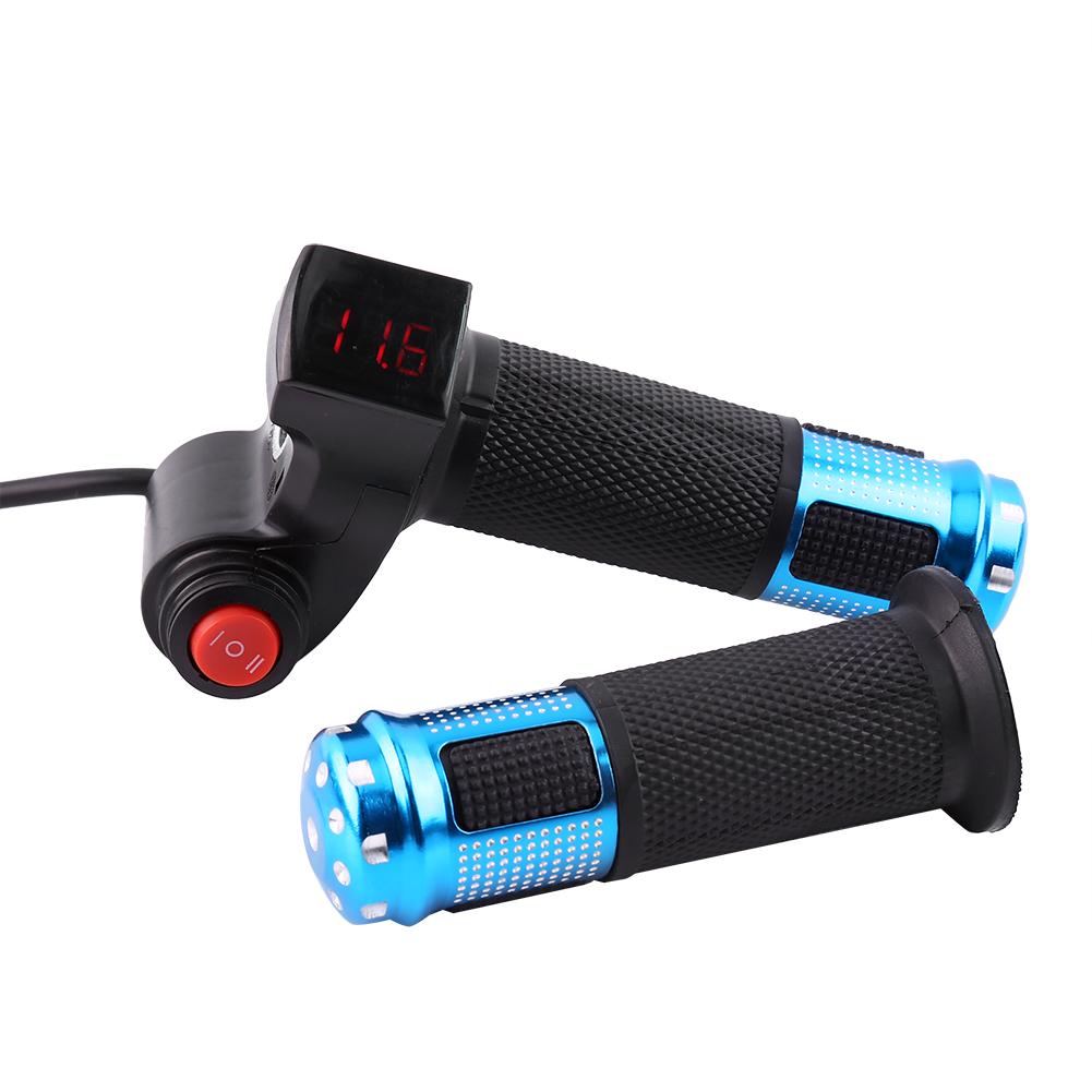 Throttle Grips With LED Display Screen Accelerator Handle For Electric Bike(golden)