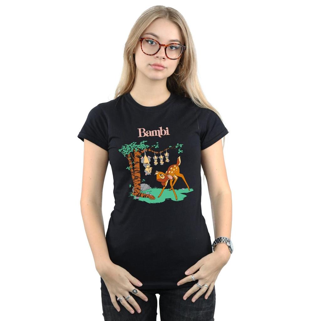 Disney Womens/Ladies Bambi Tilted Up Cotton T-Shirt