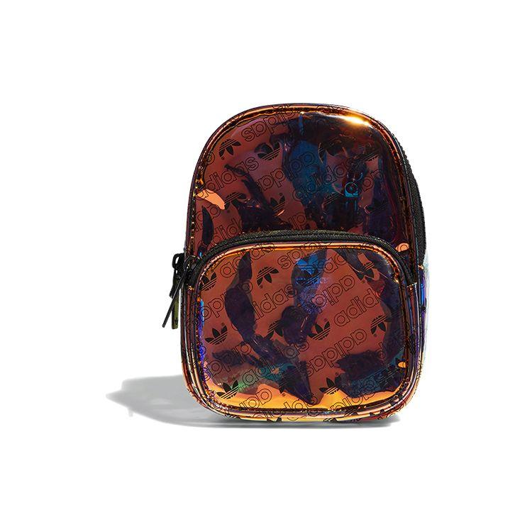 Adidas Originals Iridescent Mini Logo Print TPU Backpack Unisex Backpacks Multicolor CL5434 Multicolor