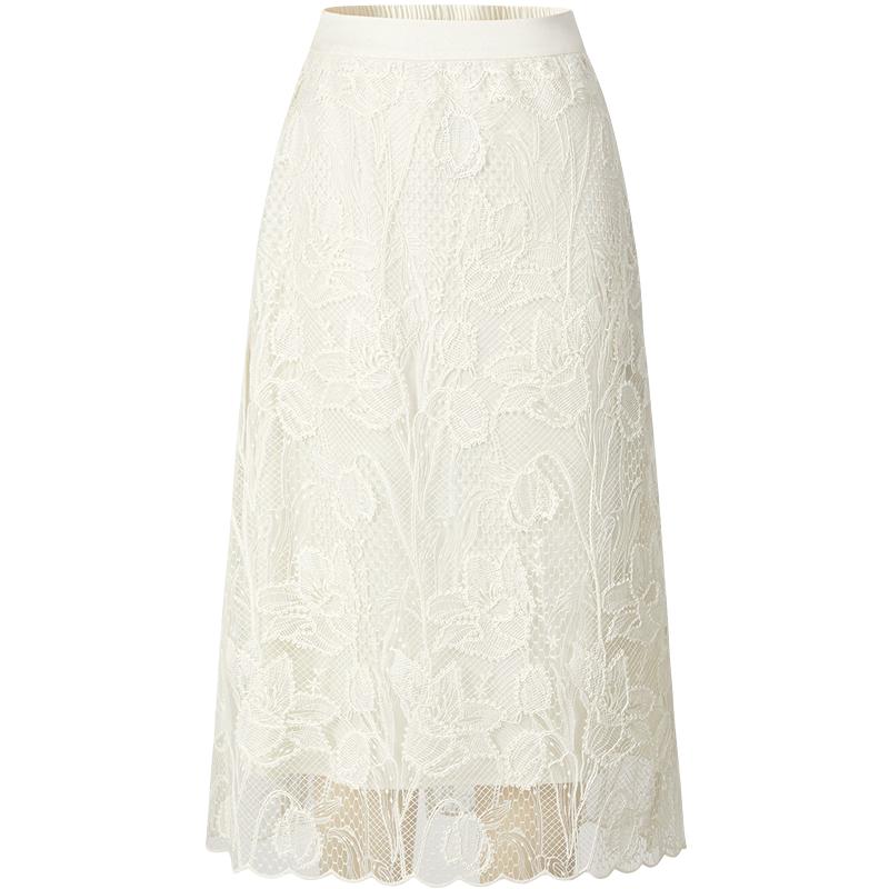 

Anna Co. Soft Light Lace A-Line Skirt S