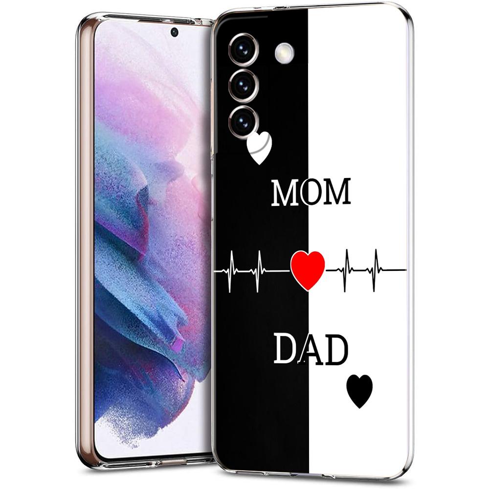 

Cute Couple Letters art Phone Case For Samsung Galaxy S24 Ultra S23 FE S22 S20 S21 5G S10 S9 Plus S10E S8 Silicone Clear Cover Samsung S20