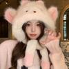 Zhao Ruth Has the Same Cute Lamb Hat for Women, Thickened Warm and Cold Ear Protection Hat In Winter, and the Ears Will Move Two Sets.