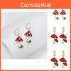 Chic Alloy Fashionable Geometric Mushroom Earrings For Women Summer 2022
