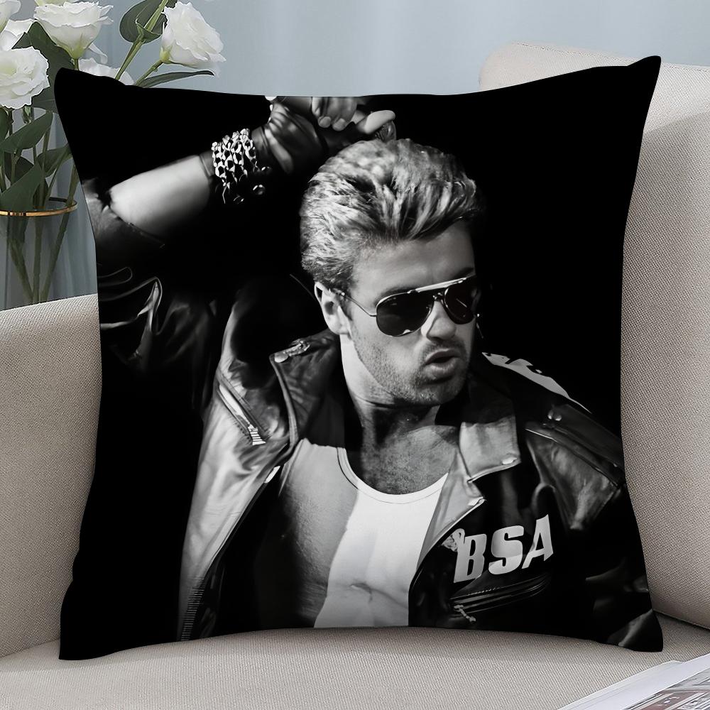 G-George Michael Singer Pillow Case Short Plush Pillow Covers Sofa Decorative Gift Home Double-sided Printing Cushion Cover