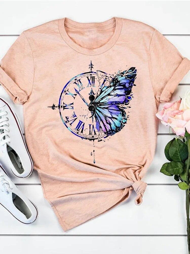 Dámský potisk Milostný dopis Sladký 90. léta Trend Léto T Oblečení Oblečení Móda Ležérní Trička Krátký rukáv Dámské FeUnisex Grafické tričko