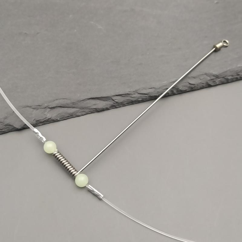 Stainless Steel L-Shaped Sea Fishing Rig for Carp and Croaker with Single Blade Hook.