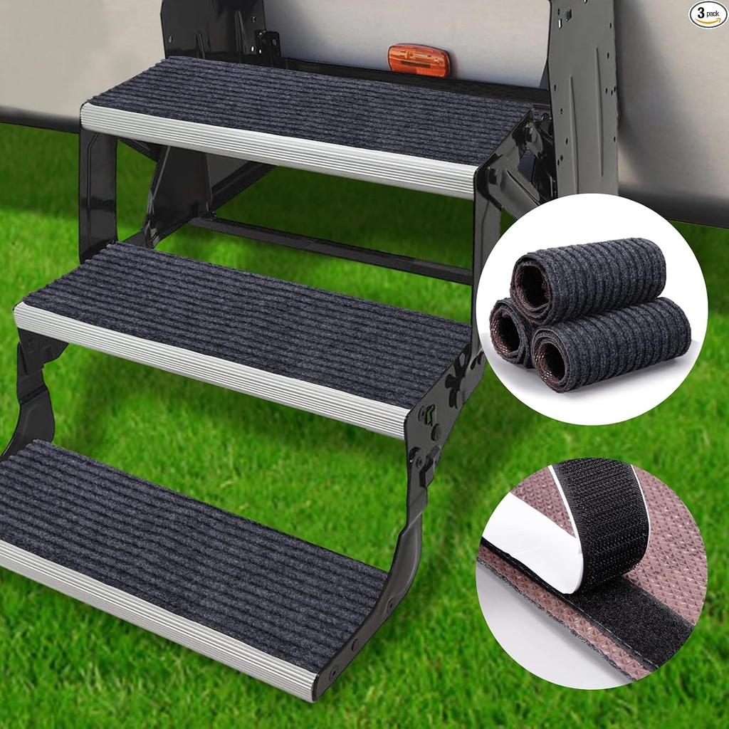 Step Covers for Camper Stairs, Non Slip Step Covers, 22 x 7.5" - 3 Pack