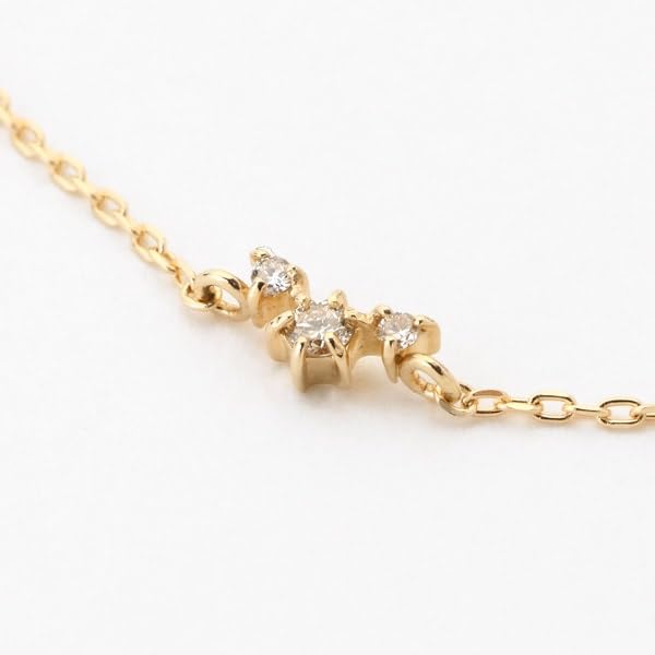 VA Vendome Aoyama Bracelet In 10K Yellow Gold with Three Diamonds GJVB0094LSDI [Official]