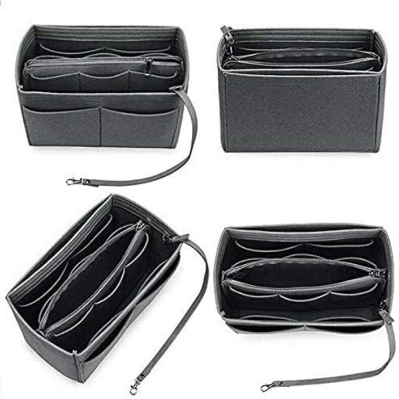 Felt Cloth Insert Bag Organizer Fits Women's Baguette Bag Makeup Tote Handbag Organizers Travel Inner Purse Cosmetic Bags
