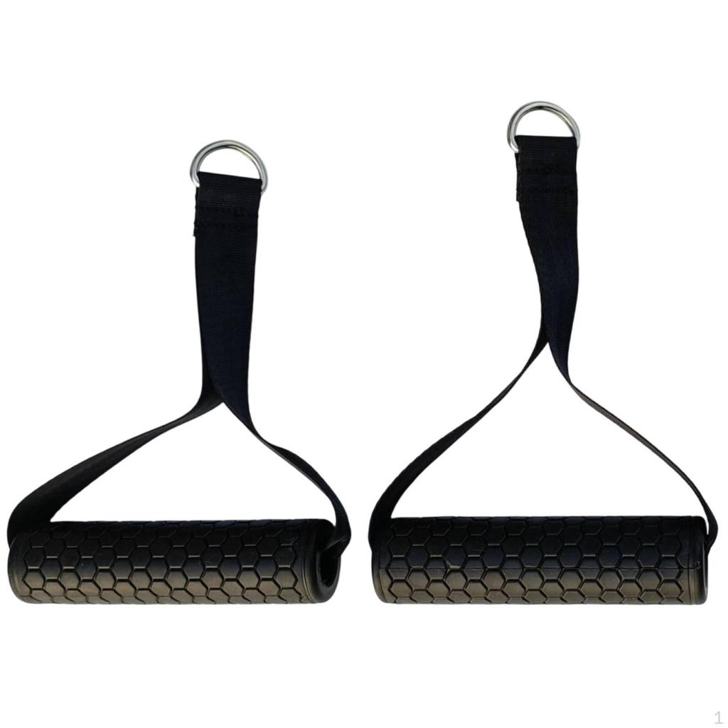 Exercise Grip Handles Hexagonal Texture Resistance Band RubberCoated Handle
