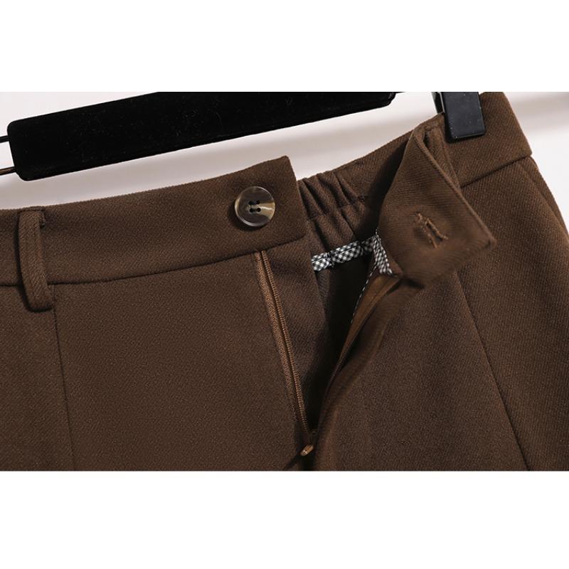 DIMANAF 2024 Neu Herbst Winter Übergröße Lang Damen Röcke A-Linie Oversize Dame Uni Elegant Hohe Taille Plissee Röcke