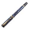 Excellent PARKER Fountain Pen Duo Fold Marble Blue International Navy Black Gold 18K Mens Used