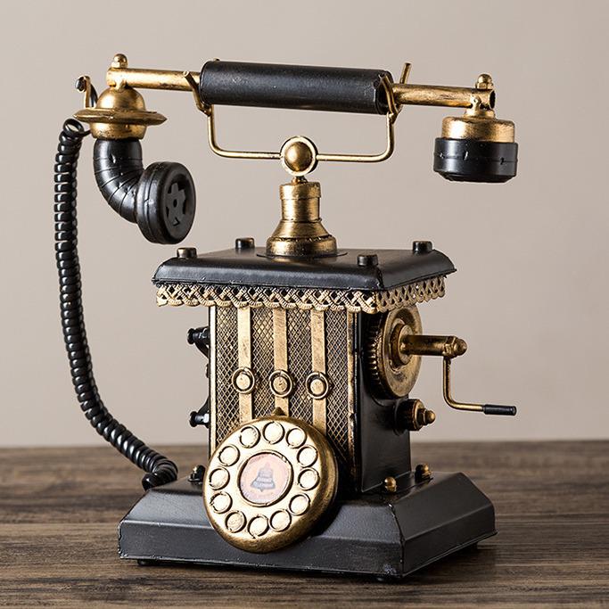 Retro British-Style Telephone Prop for Photography and Decor